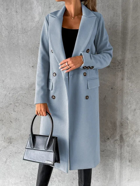 Charlotte™ | Elegant wool long coat