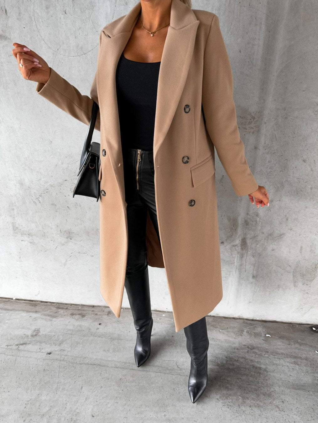 Charlotte™ | Elegant wool long coat