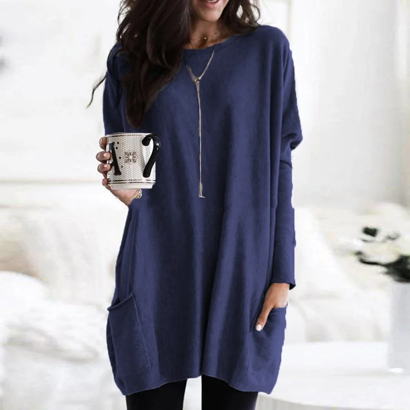 Charlotte™ | Long Sleeve Tunic with Pockets