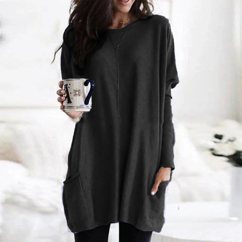 Charlotte™ | Long Sleeve Tunic with Pockets