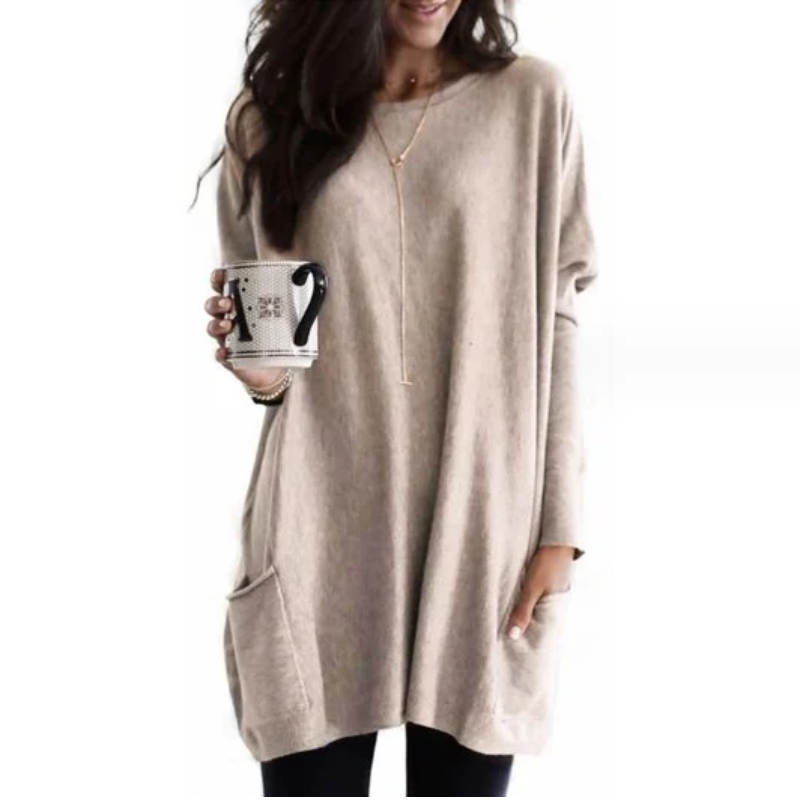 Charlotte™ | Long Sleeve Tunic with Pockets