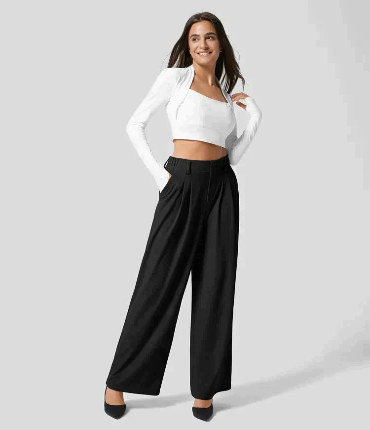 Charlotte™ | Pleated Wide-Leg Trousers