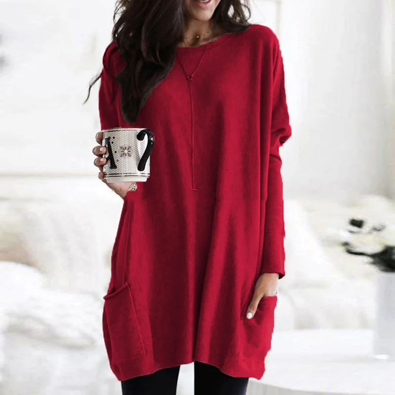 Charlotte™ | Long Sleeve Tunic with Pockets