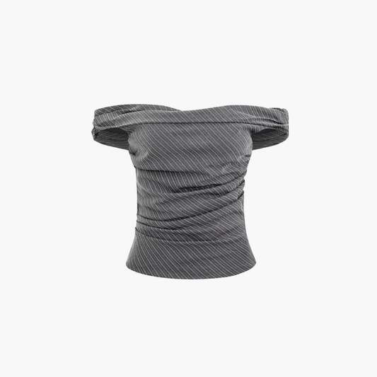 Charlotte™ | Off-Shoulder Stripes Top