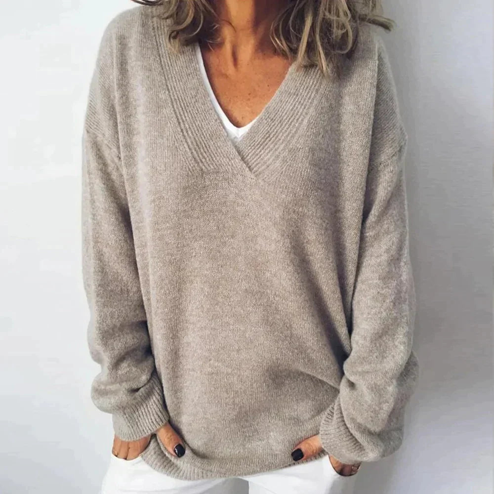 Charlotte™ | V-Neck Long Sleeve Jumper