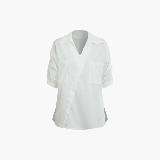 Charlotte™ | Cross-Front Casual Blouse