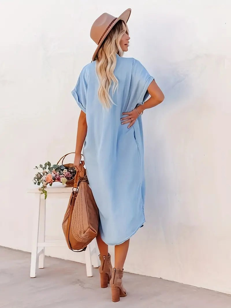 Charlotte™ | Shirt dress with fixed pockets