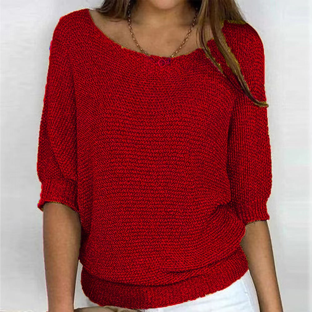 Charlotte™ | Elegant crossover knit jumper