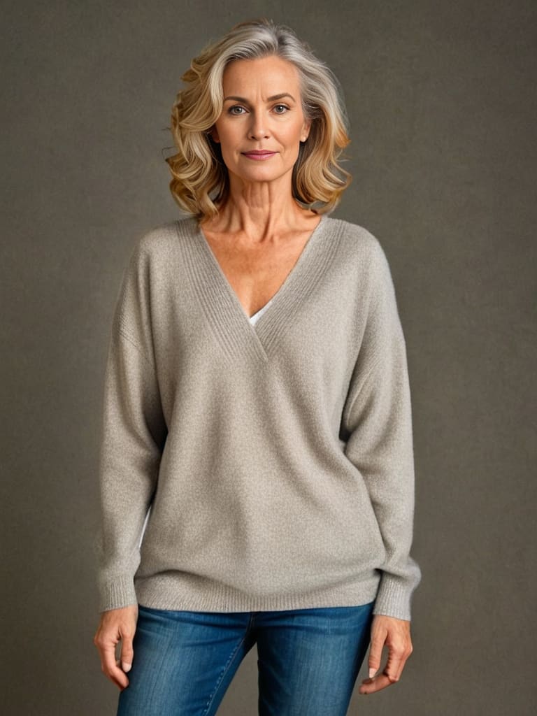 Charlotte™ | V-Neck Long Sleeve Jumper