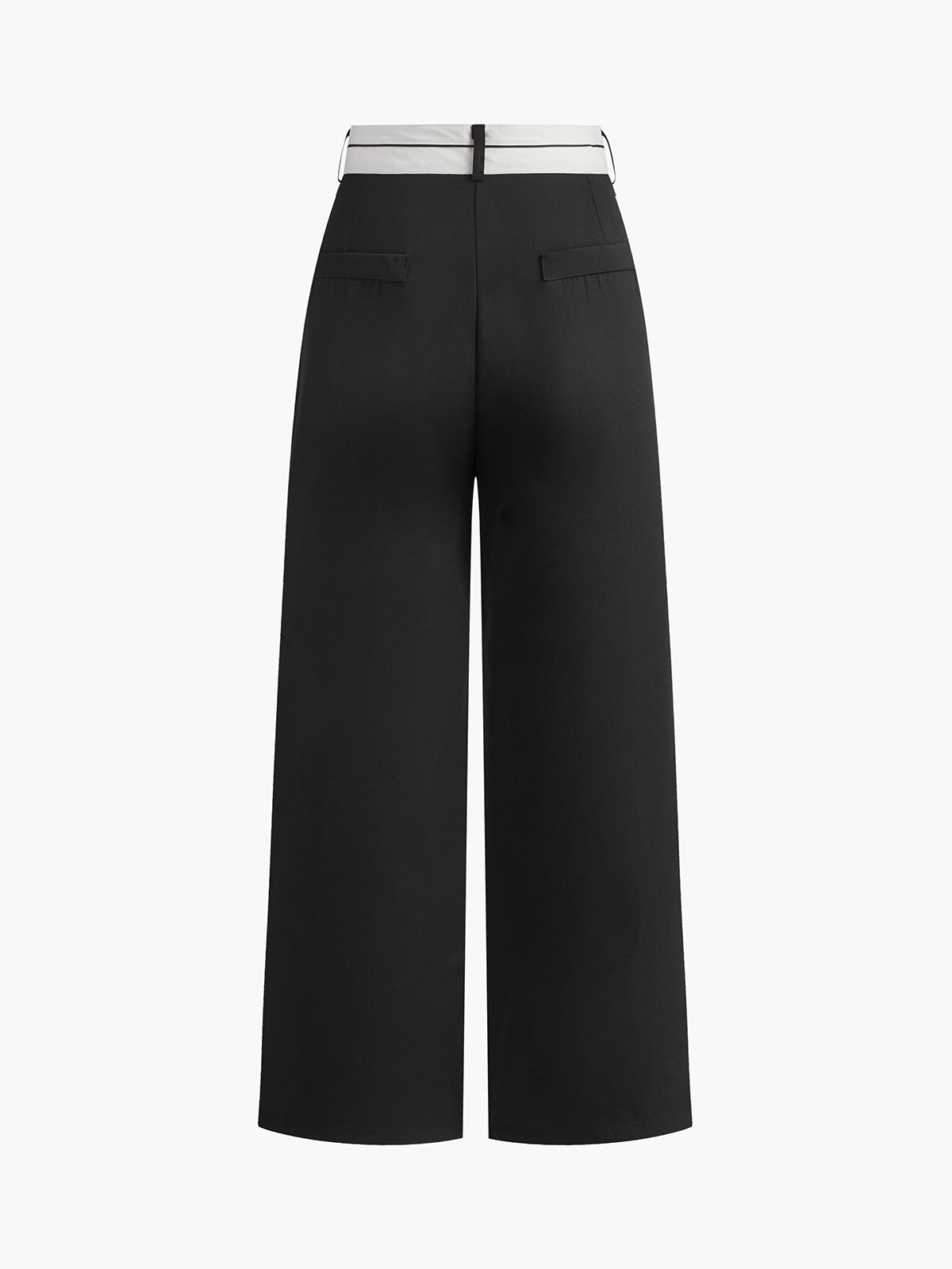 Charlotte™ | Contrast Waistband Wide-Leg Trousers