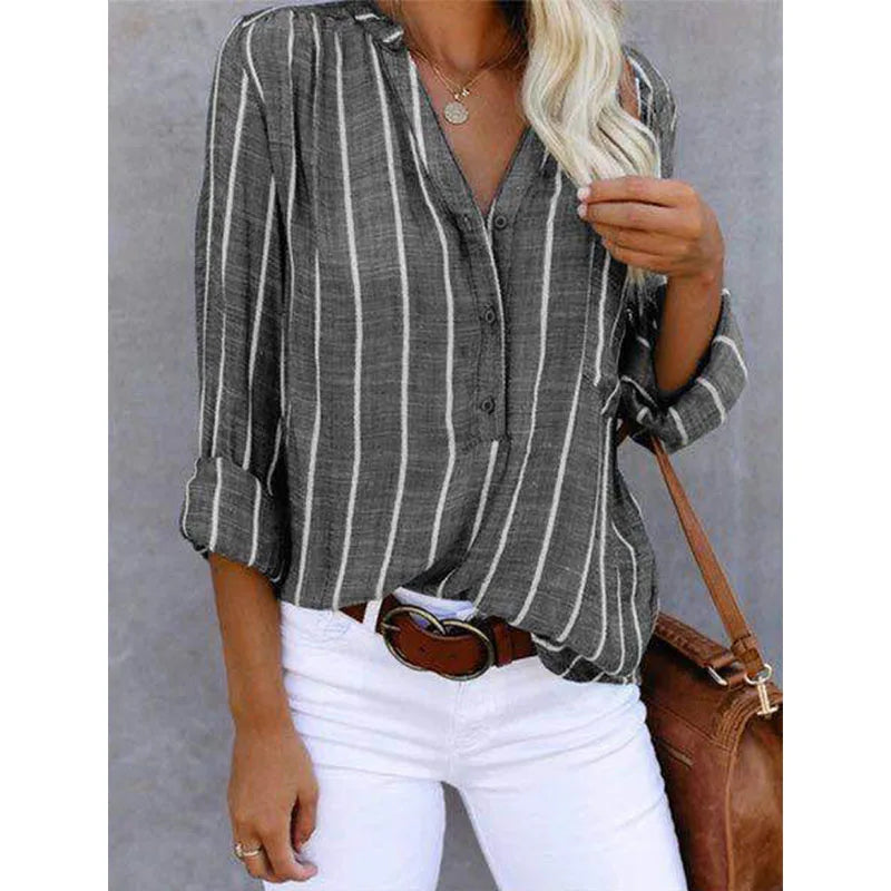 Charlotte™ | Striped Oversized Blouses