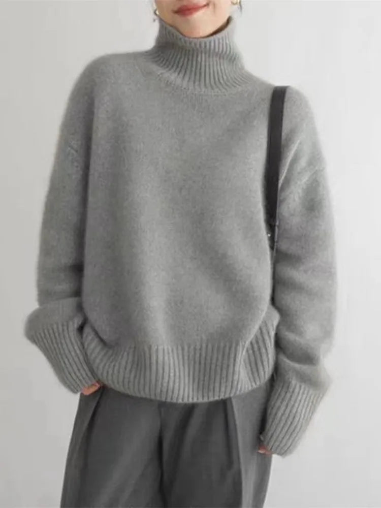 Ava™ | Comfortable, knitted, soft turtleneck jumper