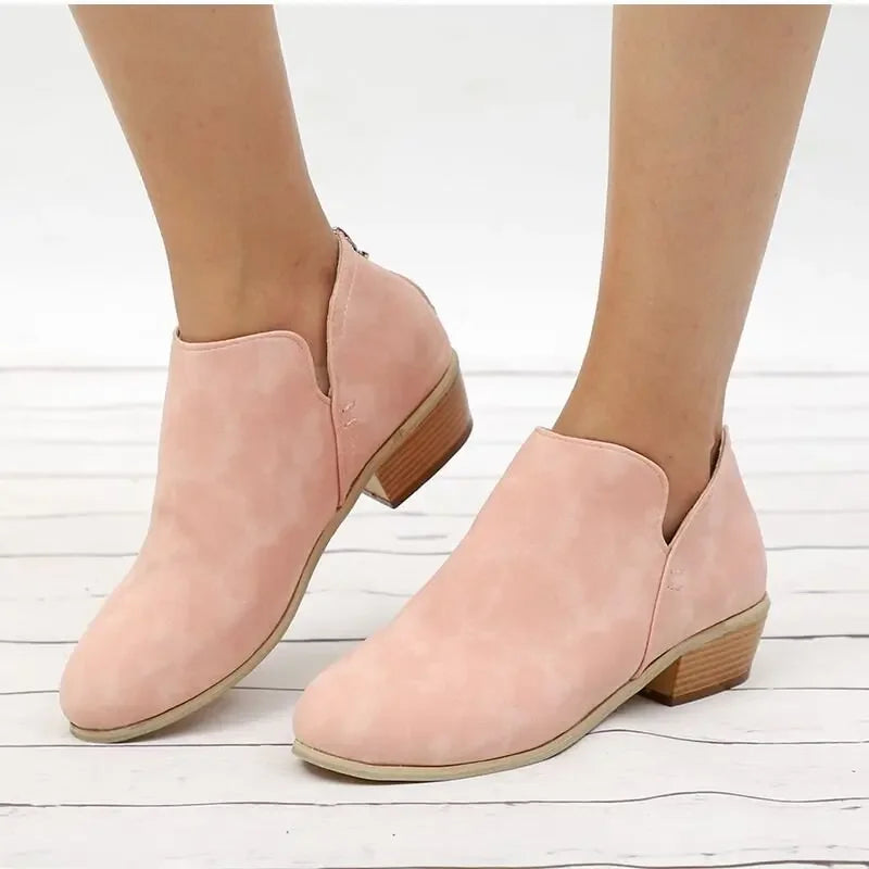 Charlotte™ | Fashion Square Heel Ankle Shoes