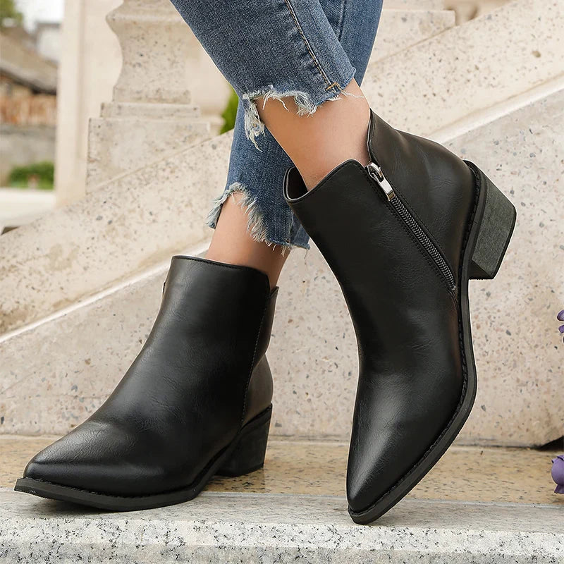 Charlotte™ | Leather Ankle Boot