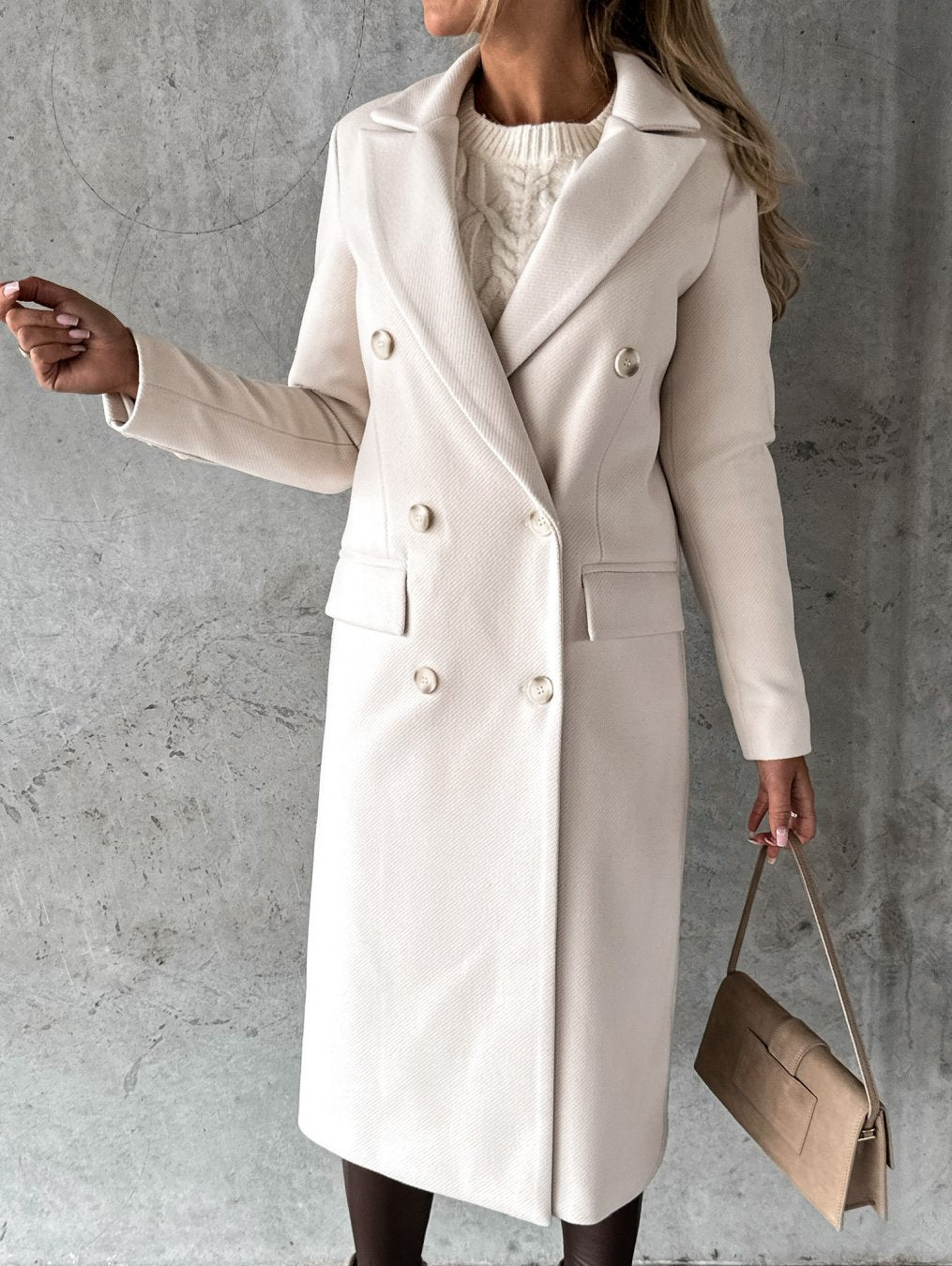 Charlotte™ | Elegant wool long coat