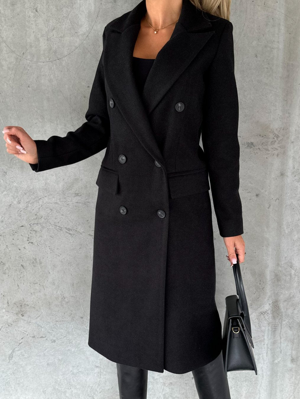 Charlotte™ | Elegant wool long coat