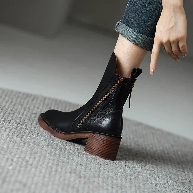 Charlotte™ | Leather Ankle Boots