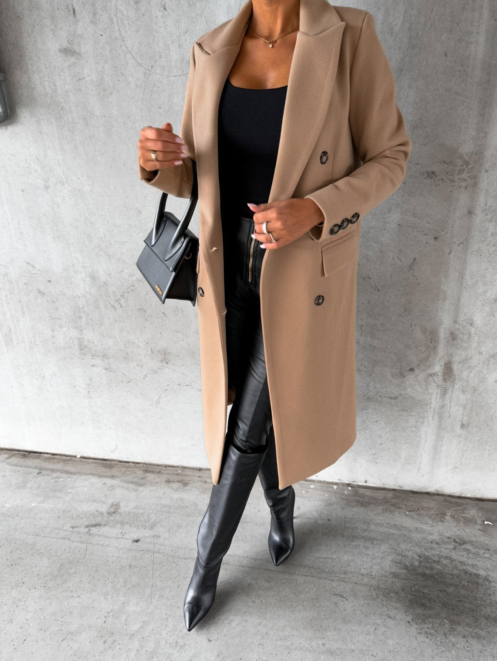 Charlotte™ | Elegant wool long coat