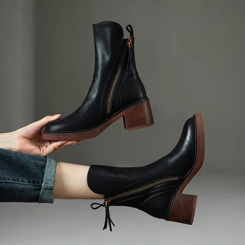 Charlotte™ | Leather Ankle Boots