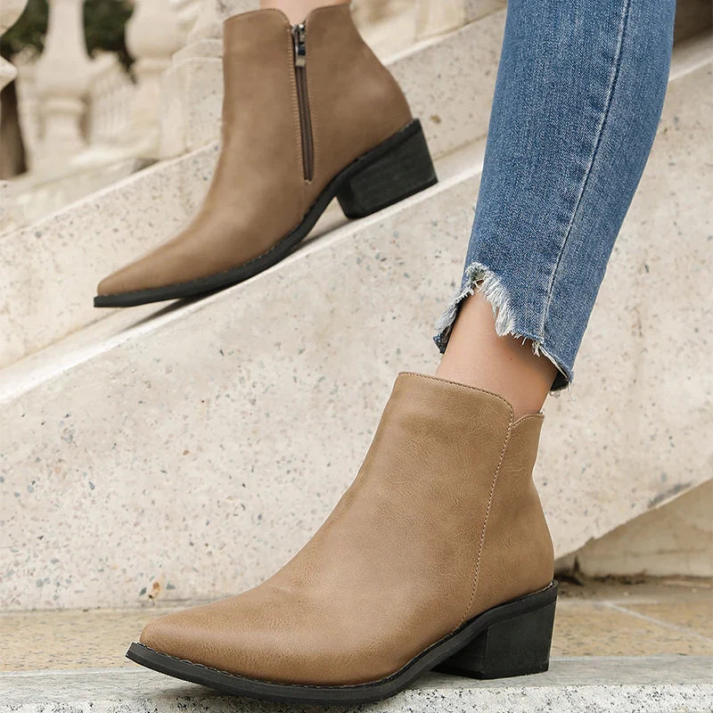 Charlotte™ | Leather Ankle Boot