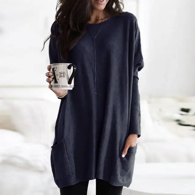 Charlotte™ | Long Sleeve Tunic with Pockets