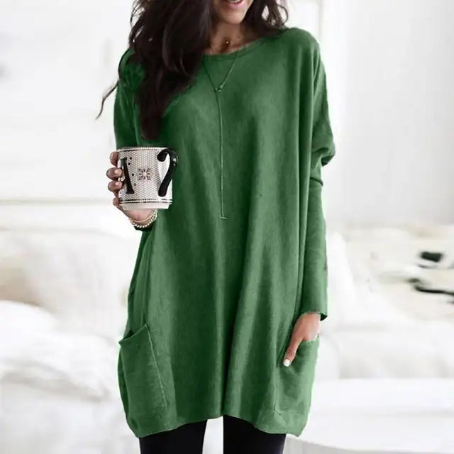 Charlotte™ | Long Sleeve Tunic with Pockets