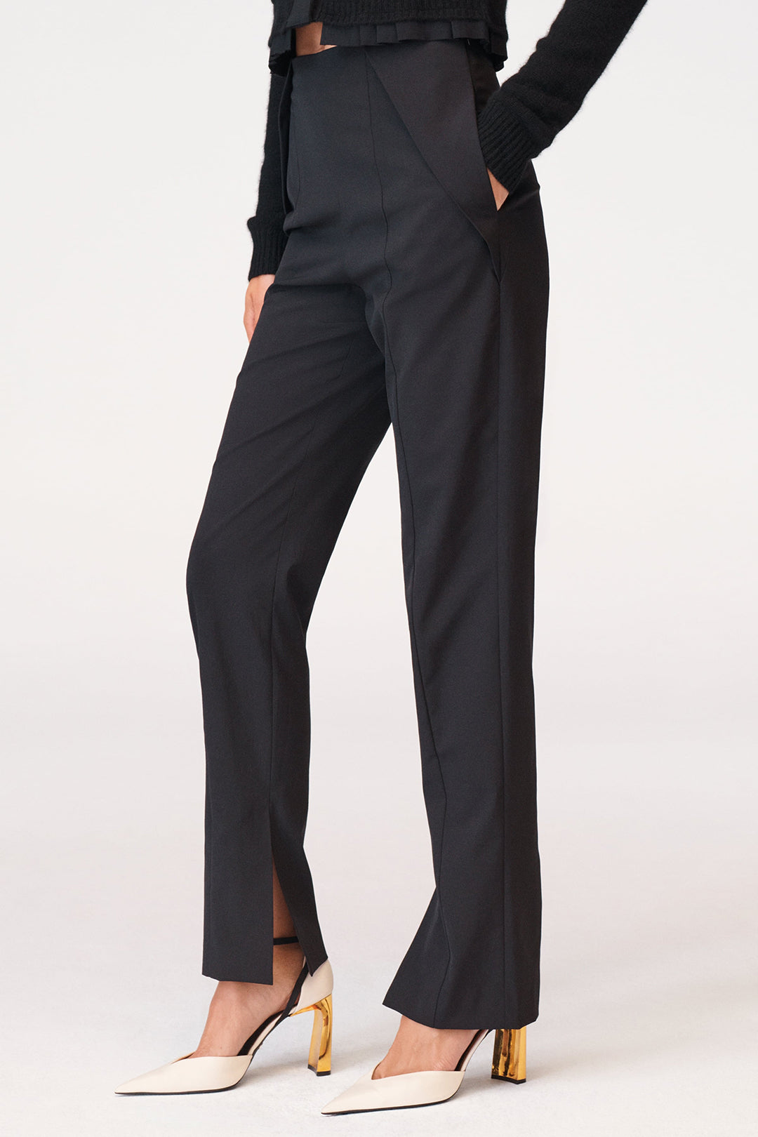 Charlotte™ | Elegant High-Waist Trousers with Folds