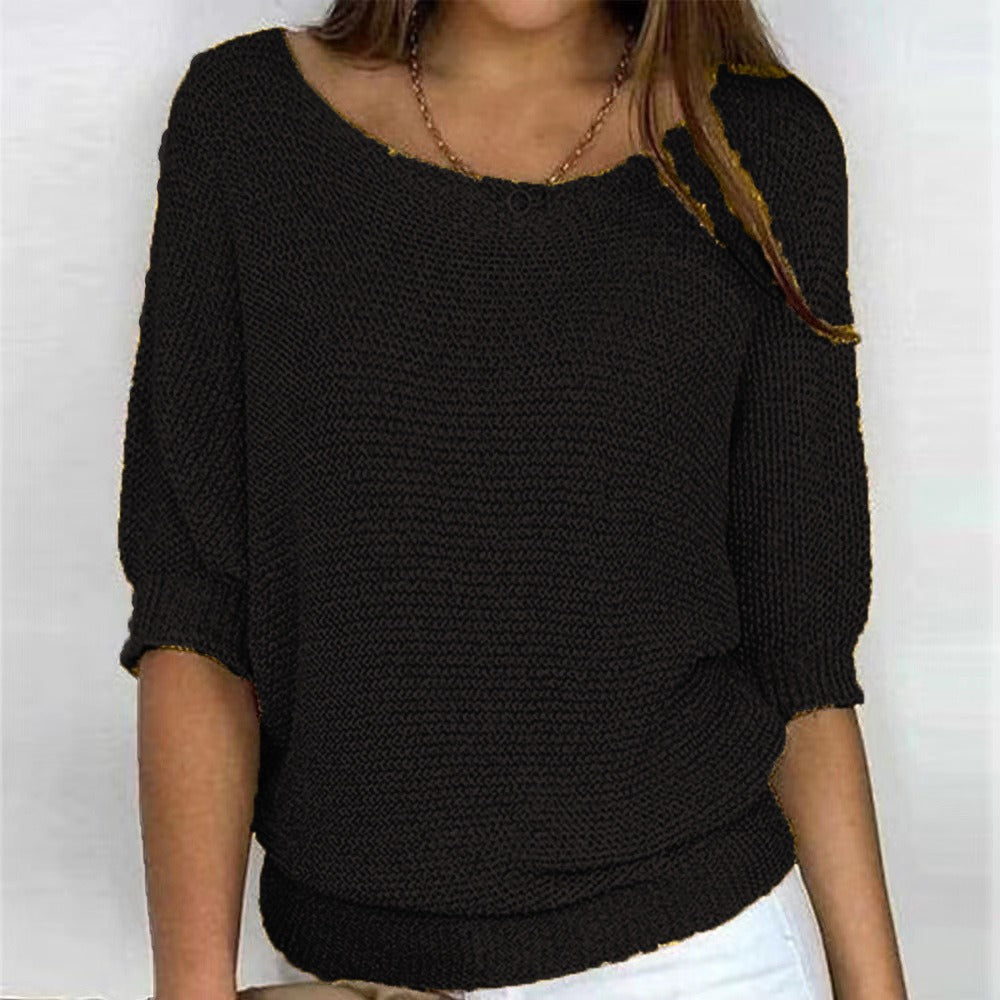 Charlotte™ | Elegant crossover knit jumper