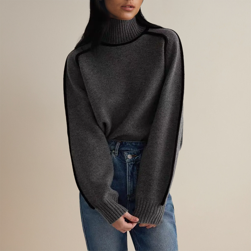 Charlotte™ | STRIPED RIBBED TURTLENECK