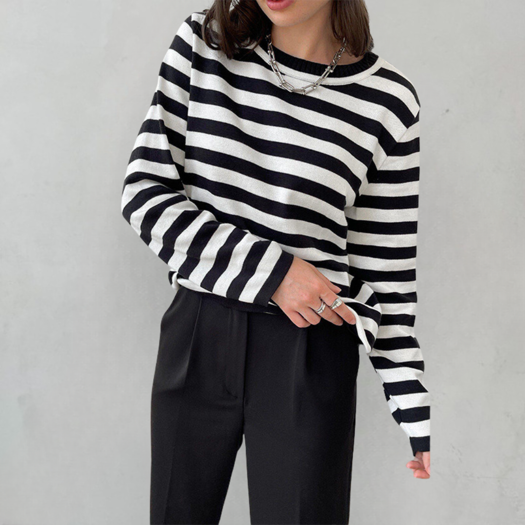 Charlotte™ | Elegant striped jumper