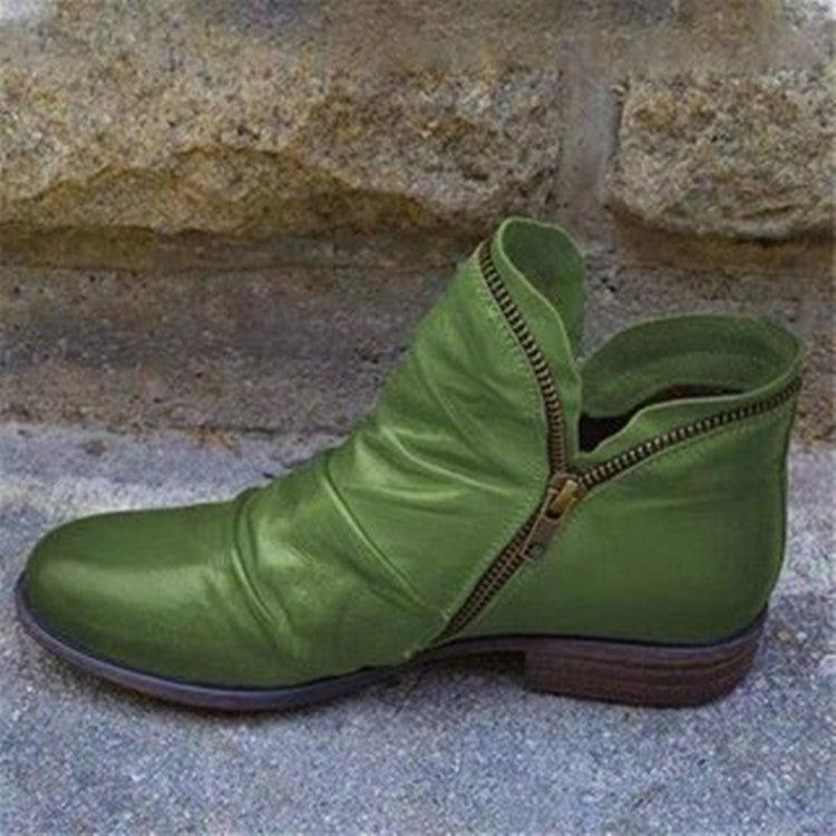 Charlotte™ | Leather boots with zip