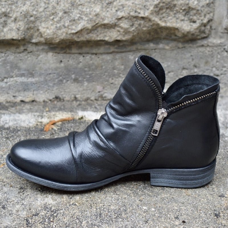 Charlotte™ | Leather boots with zip