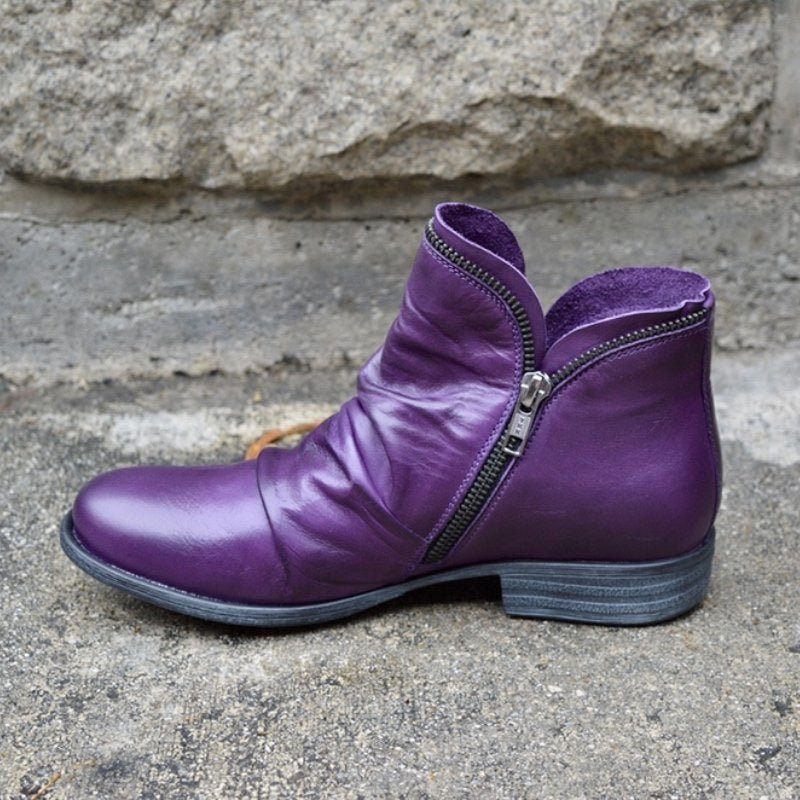 Charlotte™ | Leather boots with zip