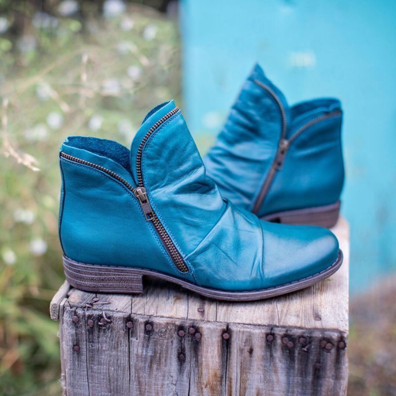 Charlotte™ | Leather boots with zip